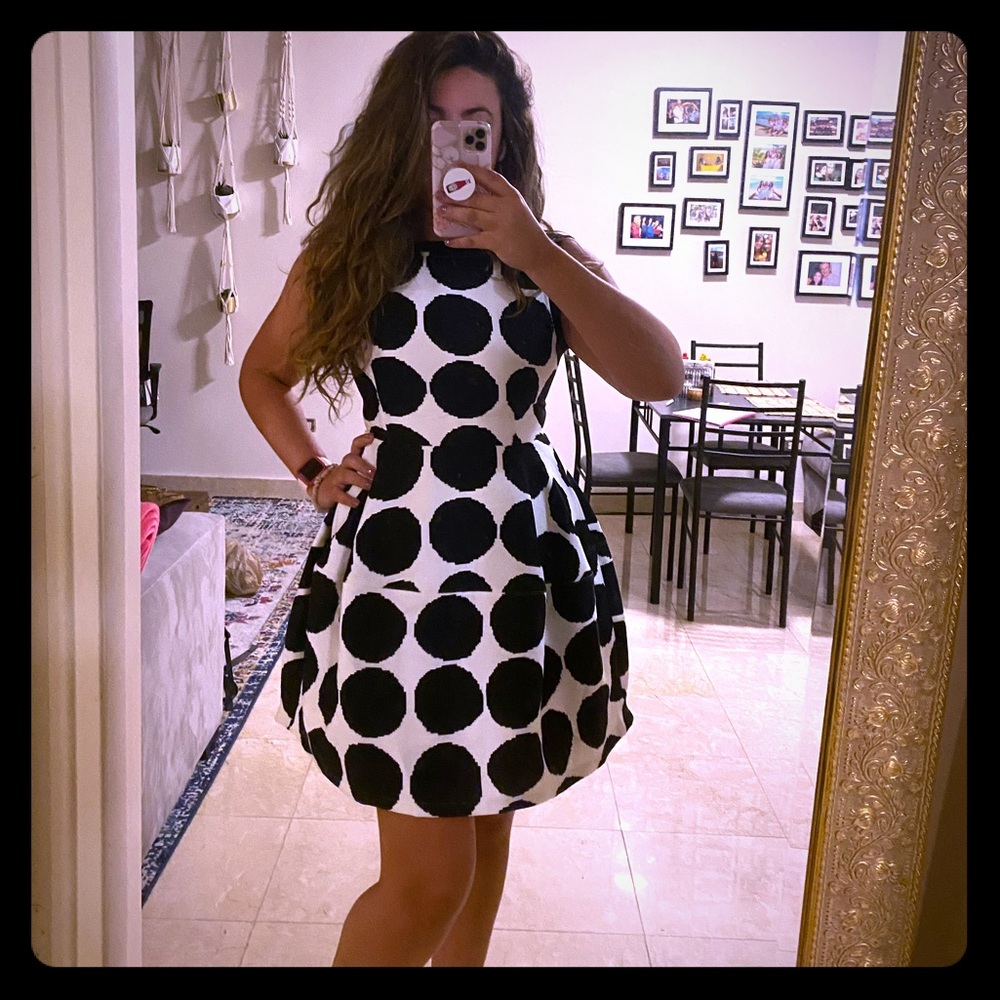 Beautiful Gracia Black & White Dress